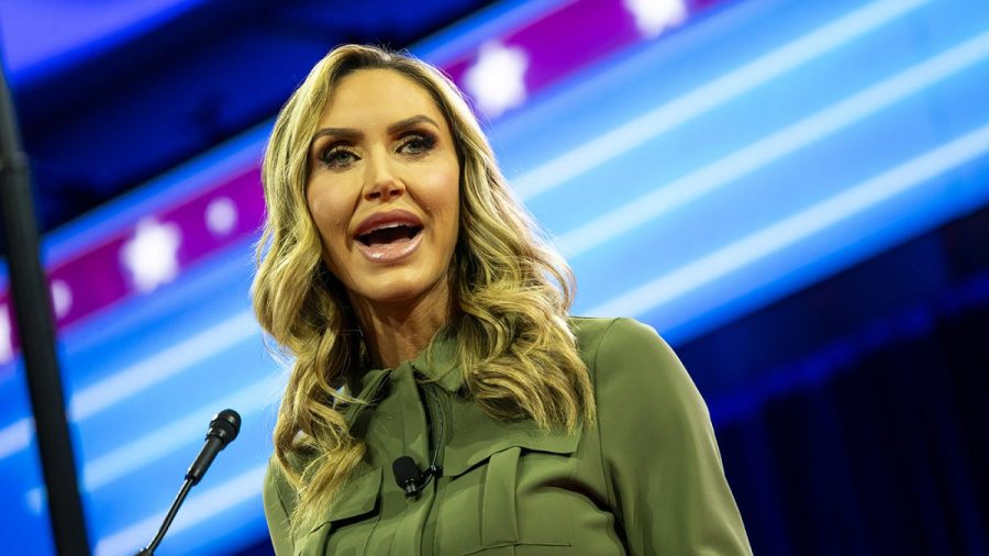 Lara Trump speaks during the Conservative Political Action Conference at the Gaylord National Resort and Convention Center in National Harbor, Md., on, Feb. 22, 2024. (Greg Nash/The Hill)